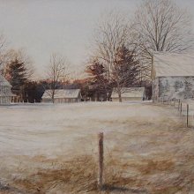 Clear Spring Evening | Watercolor | 14x31 | SOLD